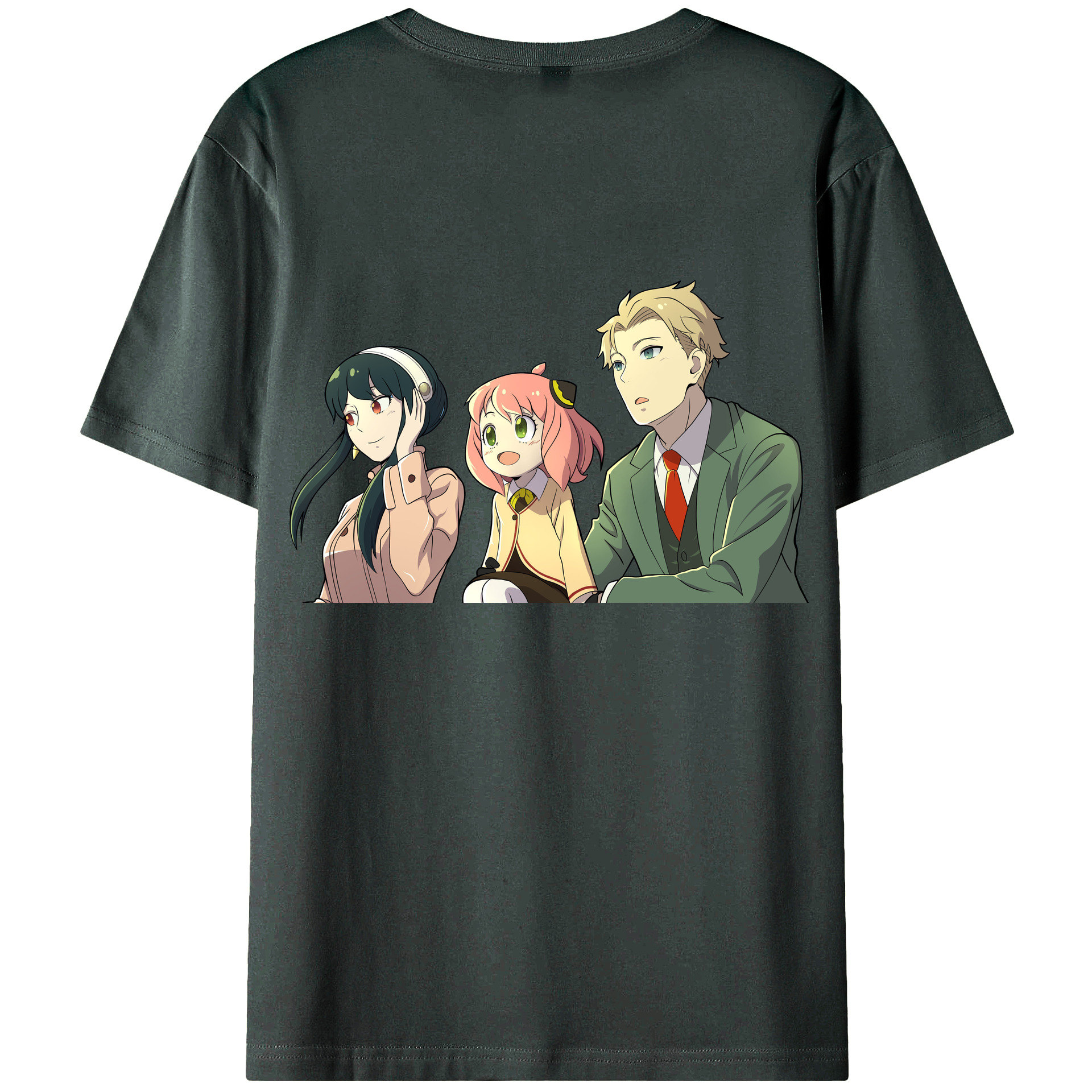 （画像用） SPY×FAMILY间谍家家酒 綿100％ メンズ半袖Tシャツ（バックプリント） 通気性